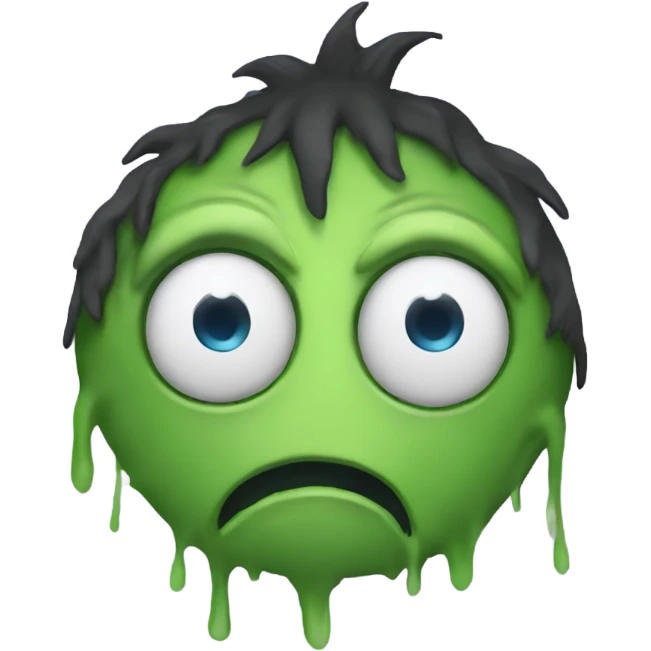 a one eye monster sad and crying emoji