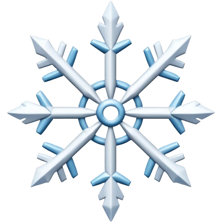 un flocon de neige stylisé emoji