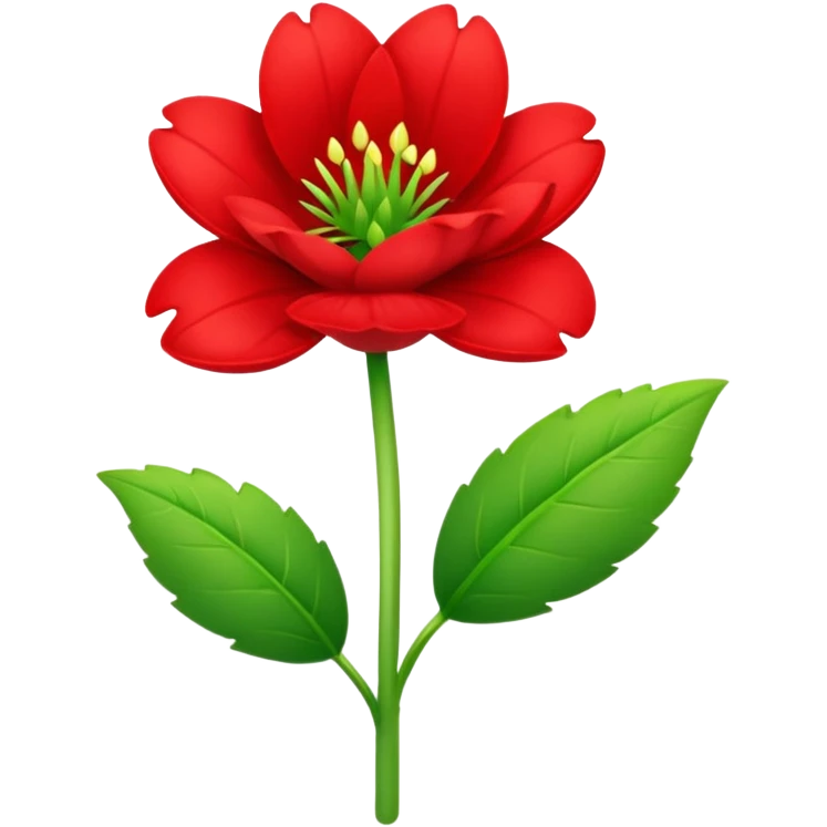 Broto de planta de flor vermelha emoji