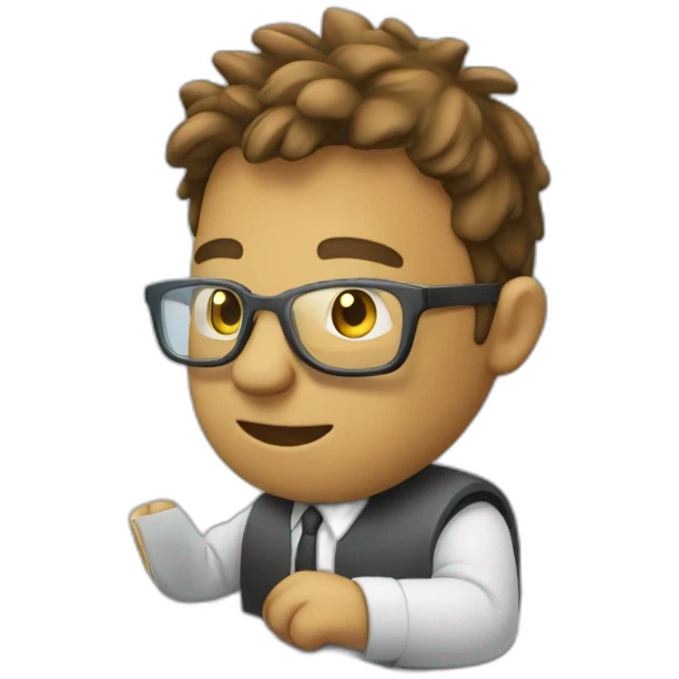 big laptop guy coding emoji