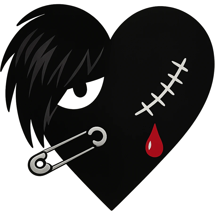emo heart without background emoji