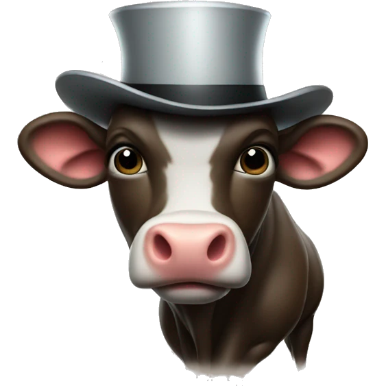 Bull with top hat emoji