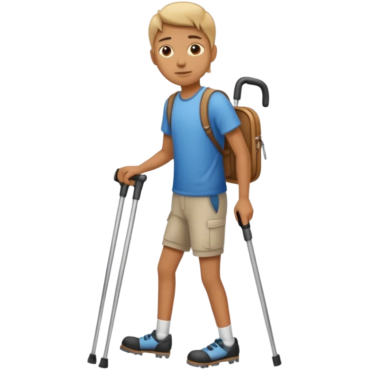 Create a person with crutches  emoji