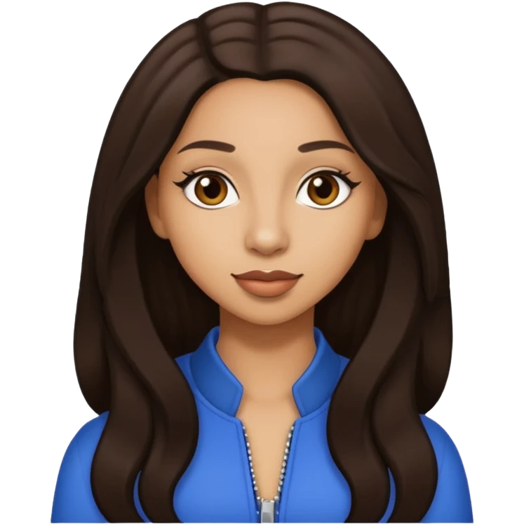 Mya, R&B Singer with long dark brown hair  emoji