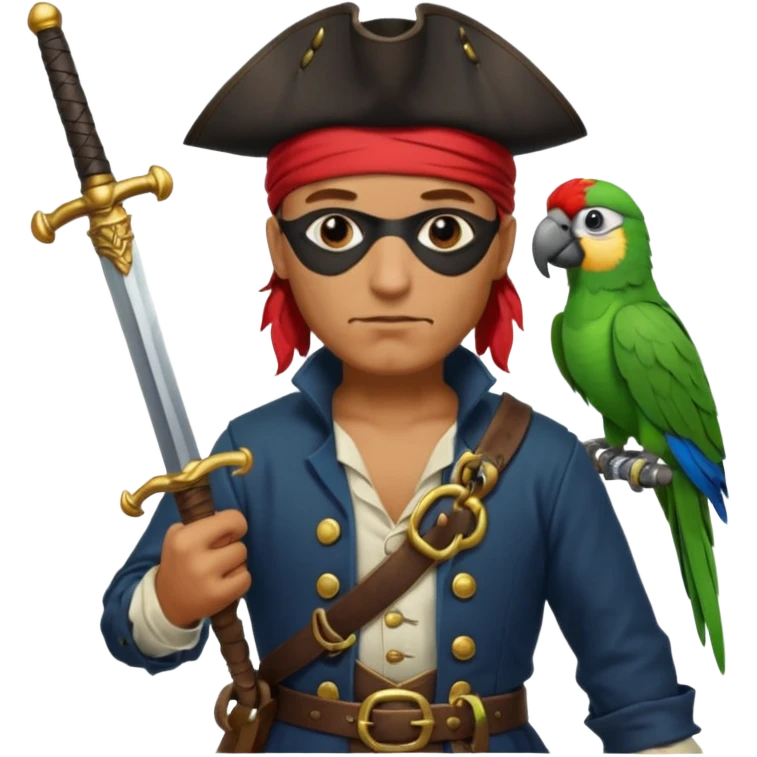 pirate and parrot emoji