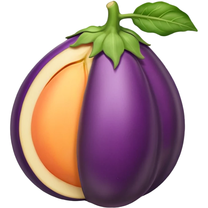 Eggplant inside peache emoji