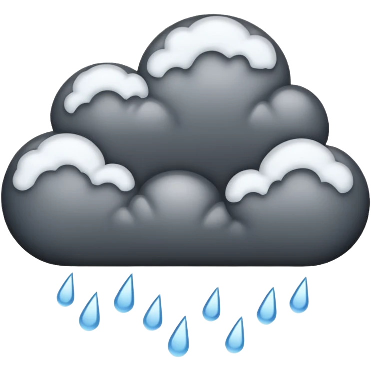 snowy rain cloud emoji