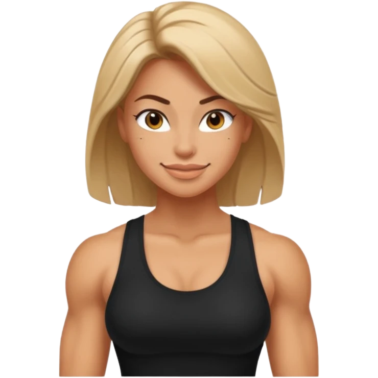 smirking muscular woman  emoji