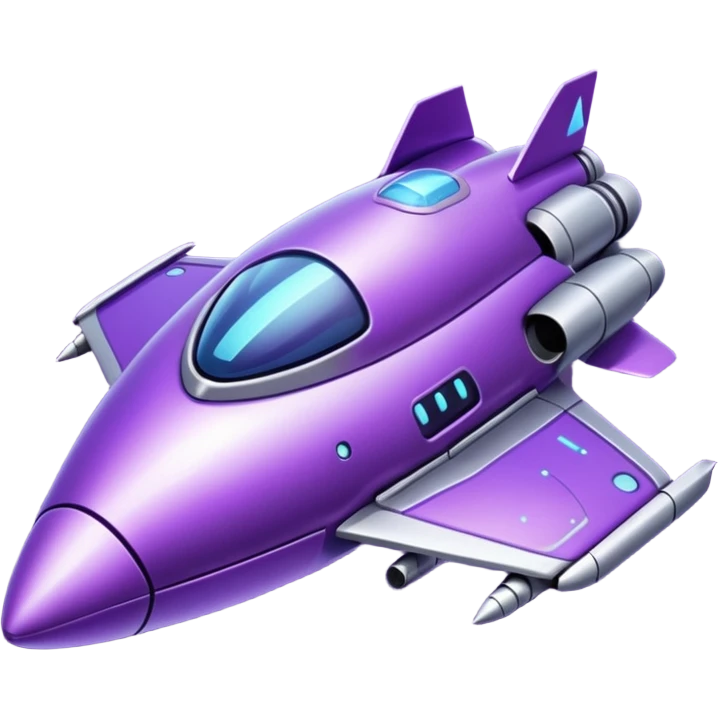 glitter purple spaceship emoji