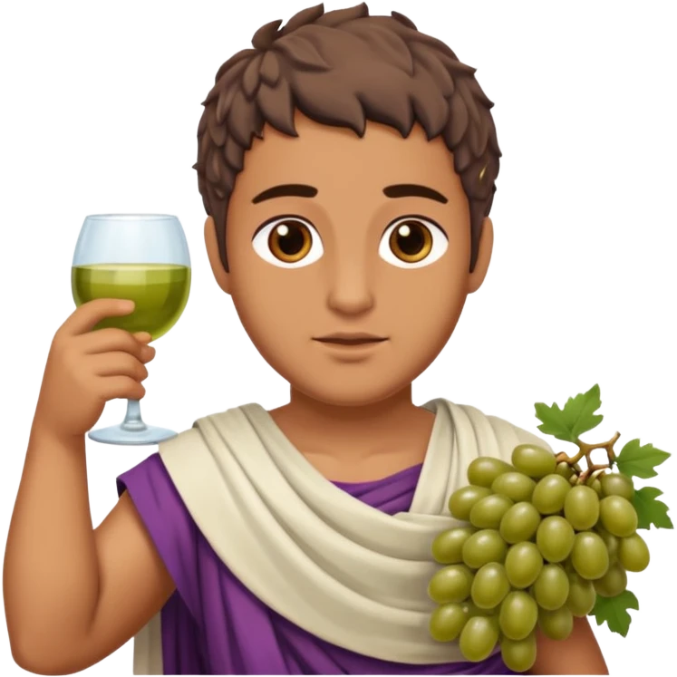 ancient greek with grape emoji