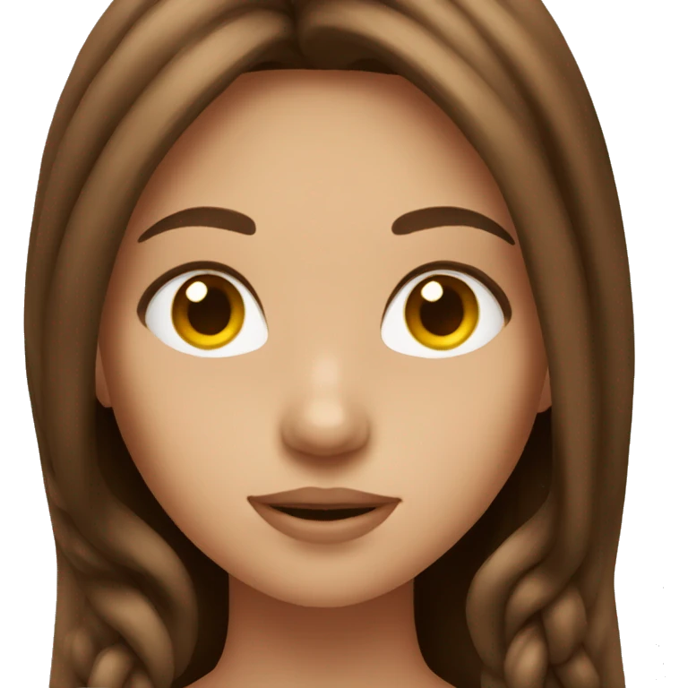 Girl with really long brown hair emoji
