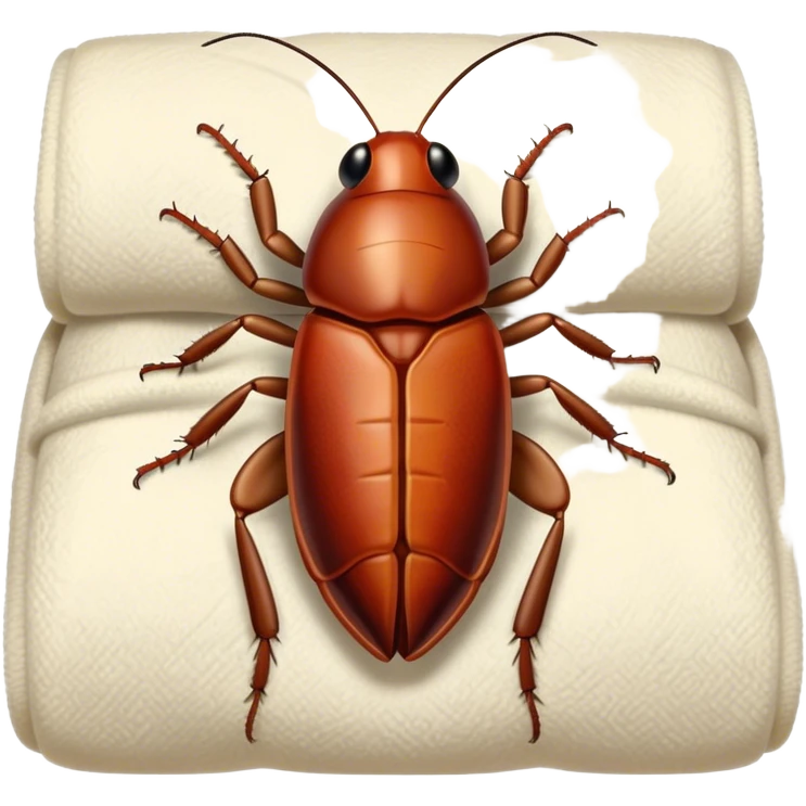 cockroach wrapped in blanket emoji