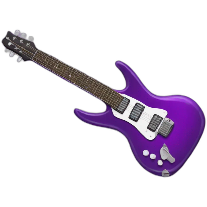 Purple impala with guitar emoji