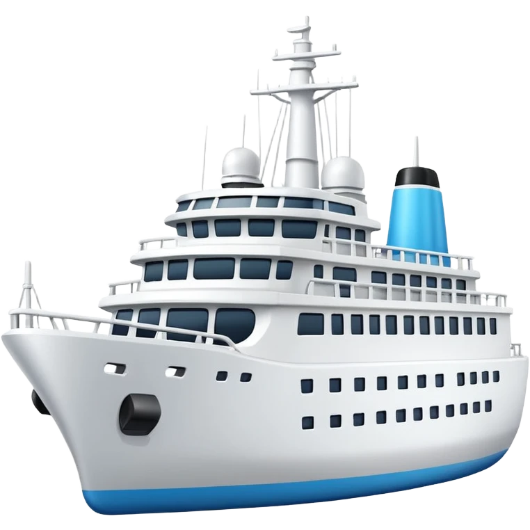 navio cruzeiro cor branca emoji