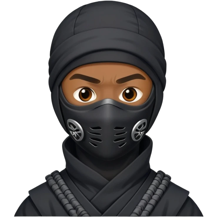 Black man ninja  emoji