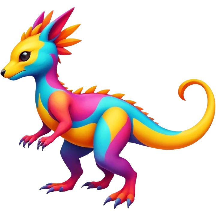 modern colorful Fakémon-creature (full body) emoji