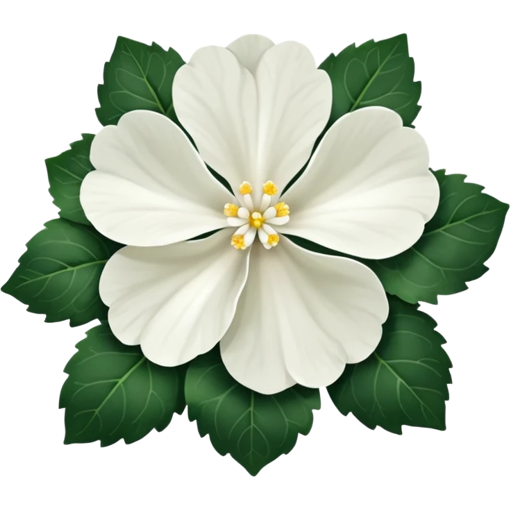 super realistic white begonia emoji