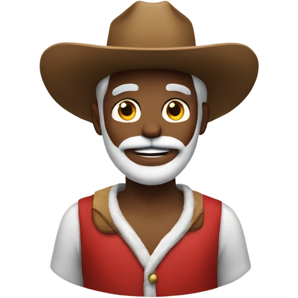 Santa with a cowboy hat emoji