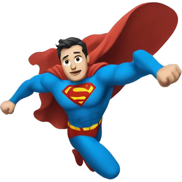 flying superman emoji