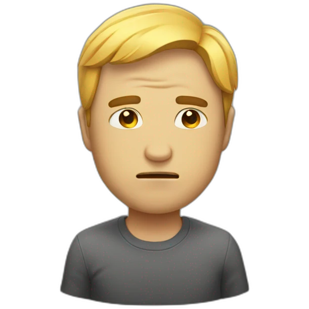 sad guy taking happy mask off emoji