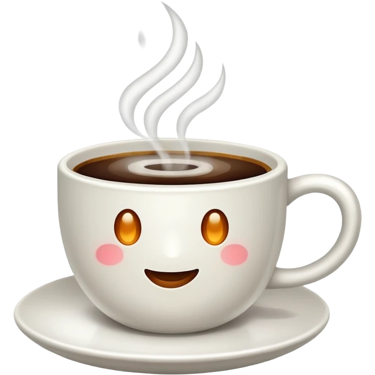 plain Coffee without Saucer, white. emoji