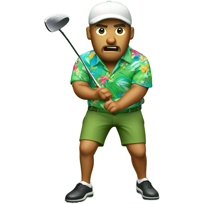 Mad golfer in Hawaii emoji