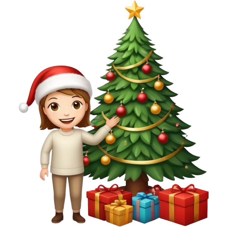 happy moment under the tree emoji