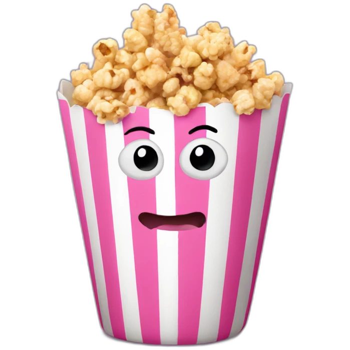 Pink pop corn emoji