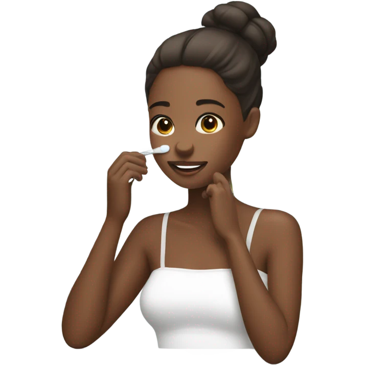 Girl doing skincare emoji