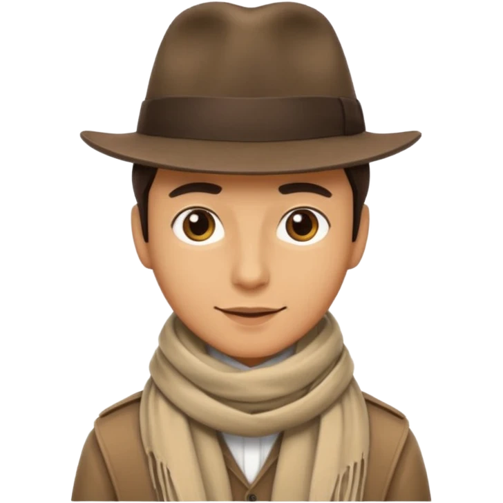 Fedora + scarf emoji