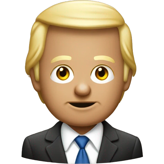 Mijn contact Jitze als aap de gillend weg rent van Trump emoji