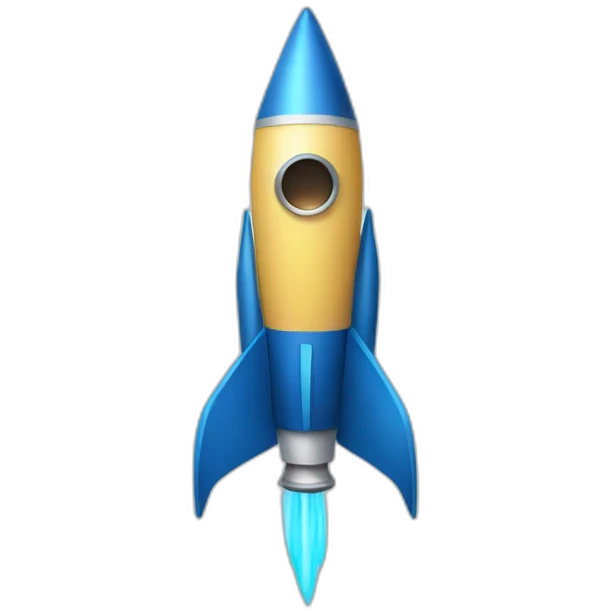 blue rocket emoji