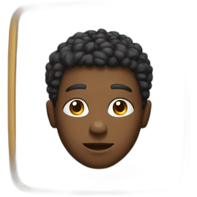 black man watching himself in mirror emoji