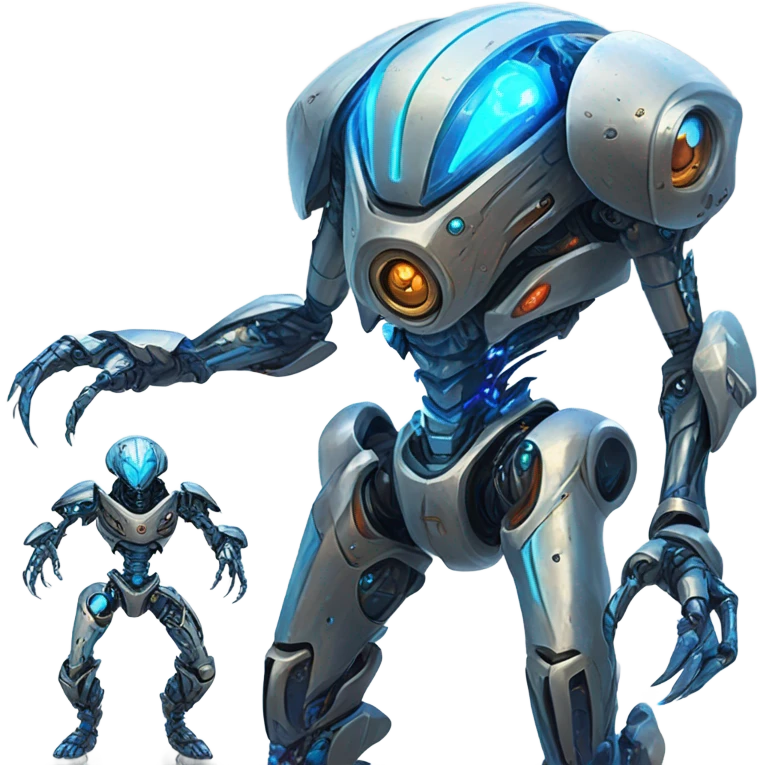 robot vs alien emoji