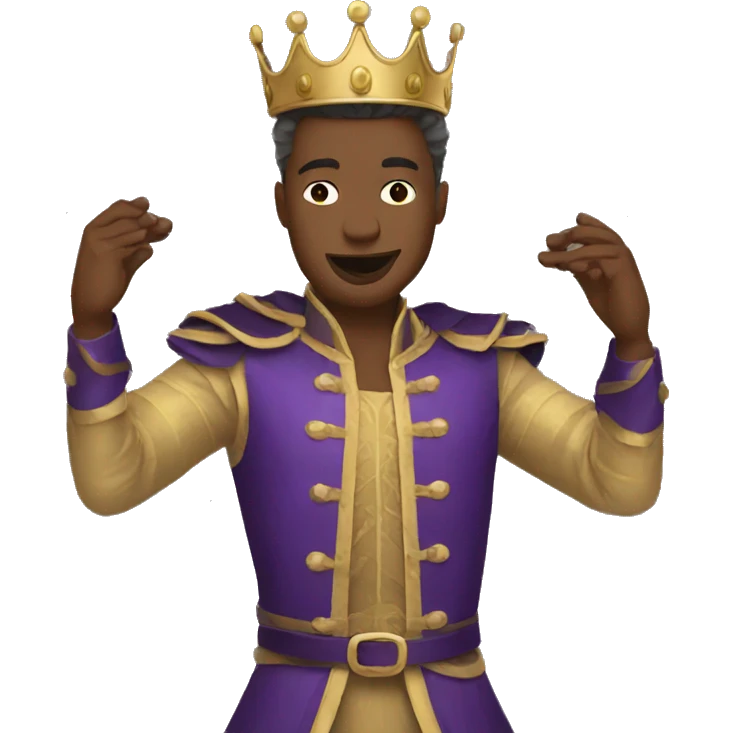 King Baldwin with mask and hands raised emoji emoji
