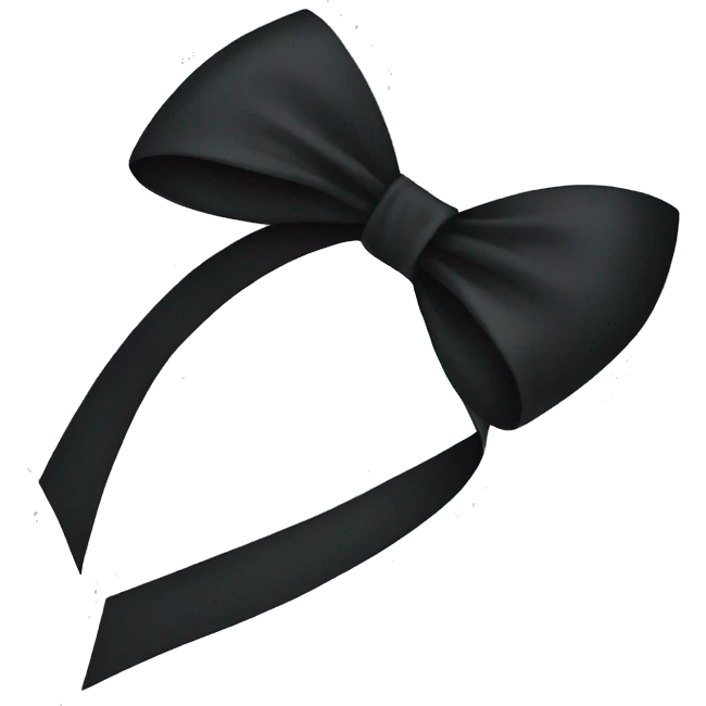 Black bow emoji