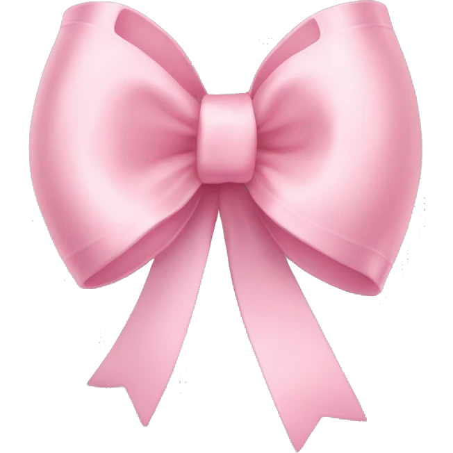 light pink ribbon bow emoji