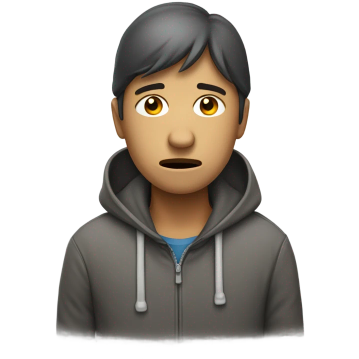 Crying while walking emoji