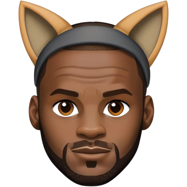 Lebron james wearing cat ears emoji
