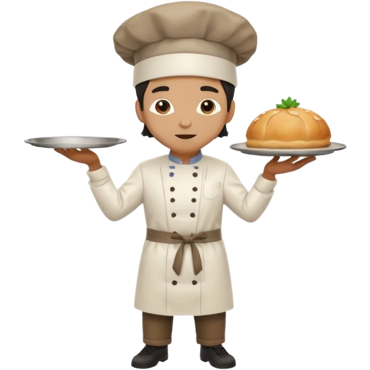 High resolution of   realistic full body chef distorted , no extra hybrid emoji
