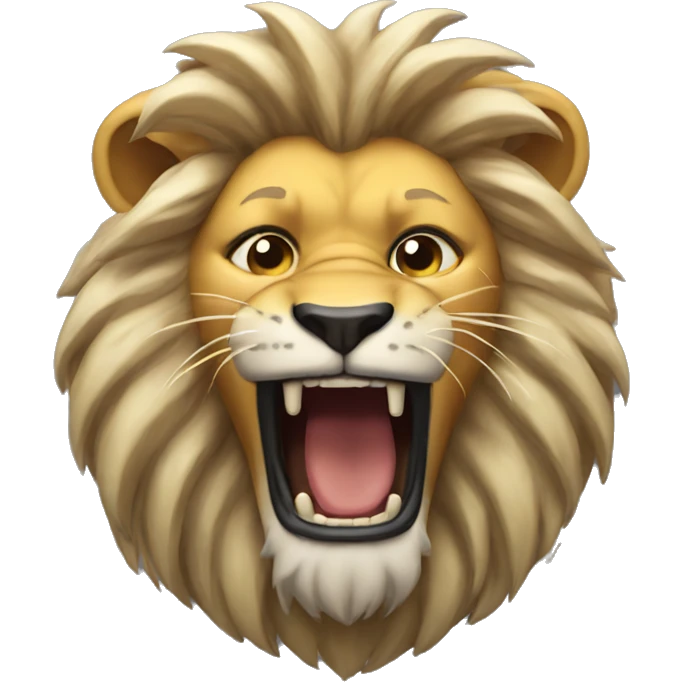 Emoji de un león llorando  emoji