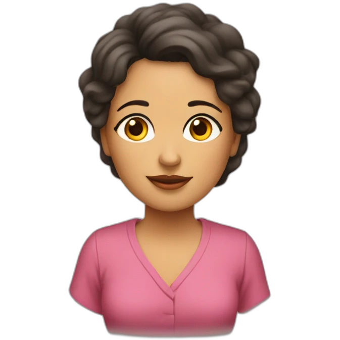 Mama y niña morena emoji