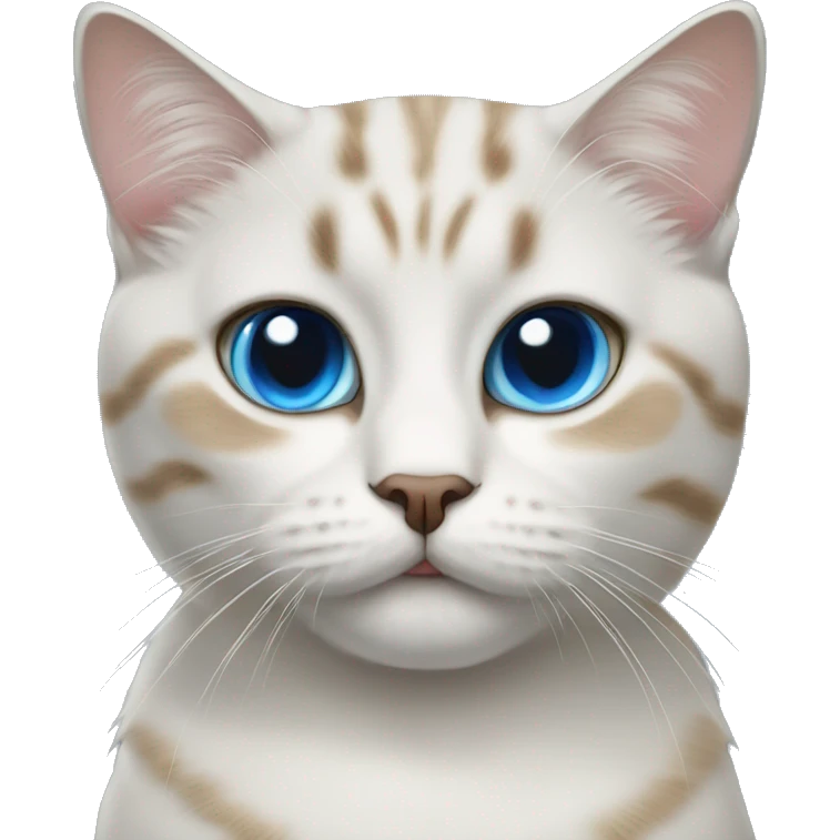 scottish straight cat with blue eyes emoji