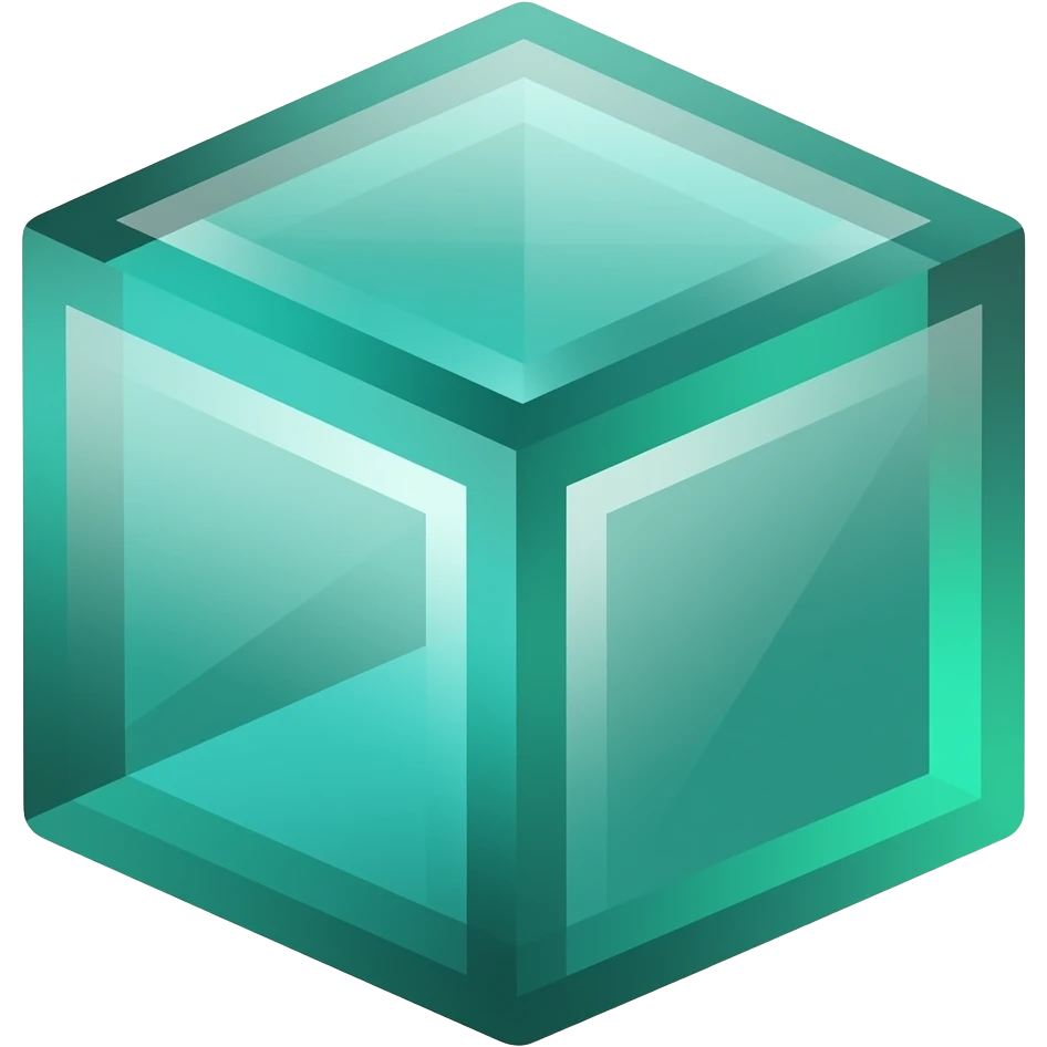 Minecraft Diamond Block 3d image with exact like minecraft with no shadows emoji