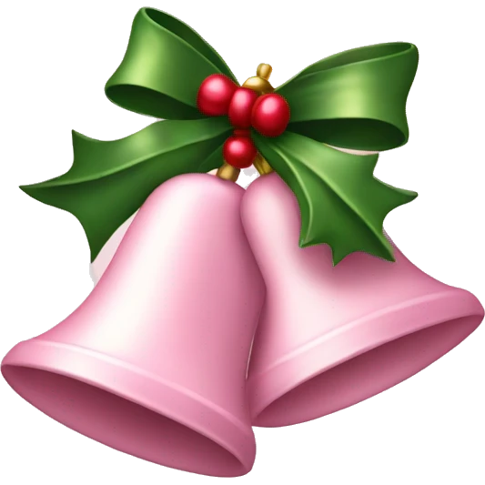 Light pink Christmas bells emoji