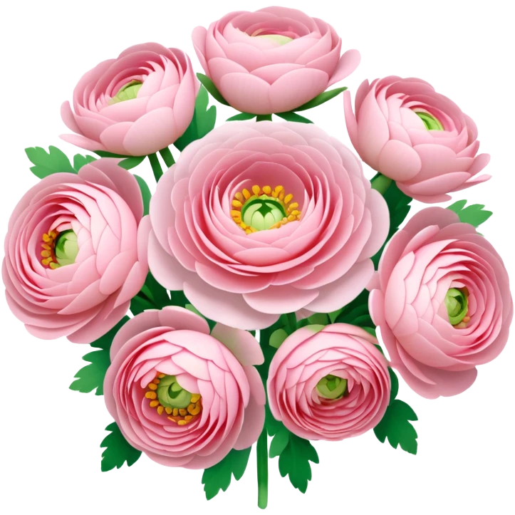 Bouquet of light pink ranunculus emoji