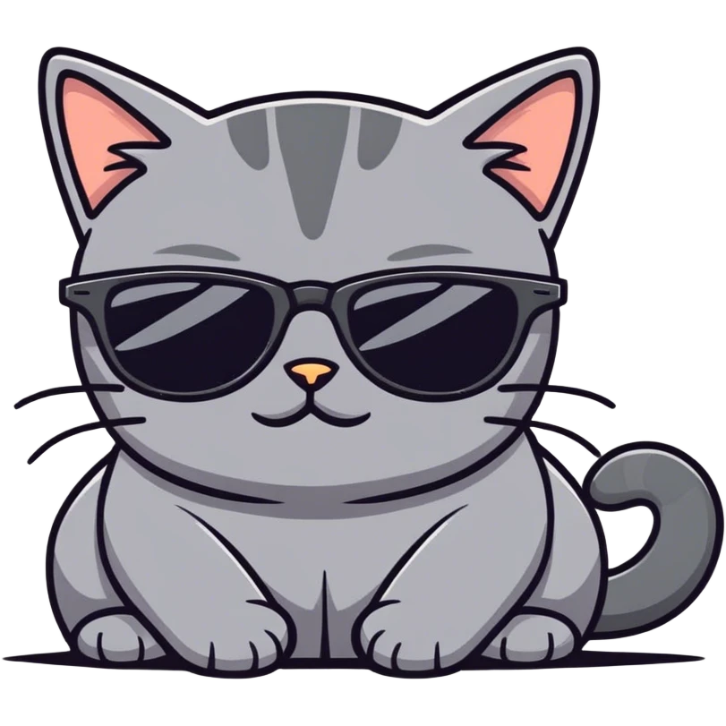 Cat with sunglasses emoji