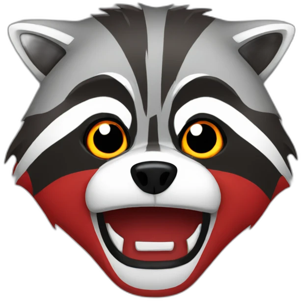 raccoon-red-angry emoji