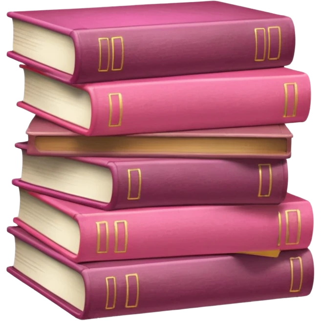 Libros en tonos rosas emoji