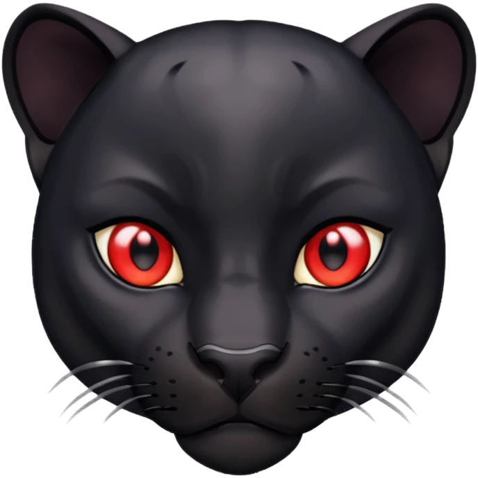 فهد لونه اسود وعينه حمراء اللون emoji